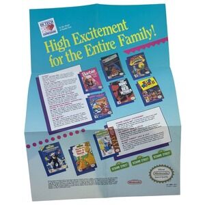 Hi Tech Expressions Nintendo Promo‎ Flyer 1990s Vintage Advertisement NES Games